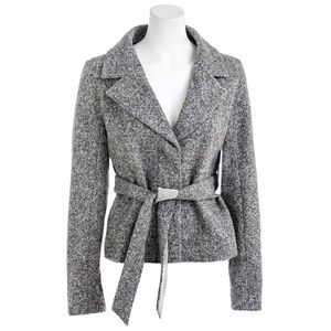MaxMara Belted Wool Jacket Size 10 Grey